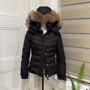 Bogner Black Ski Jacket with Fur Hood